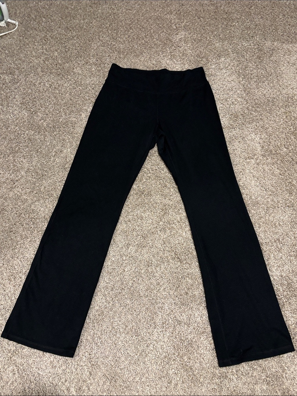 Women’s Black Stretch Flare Yoga Pants XL TALL